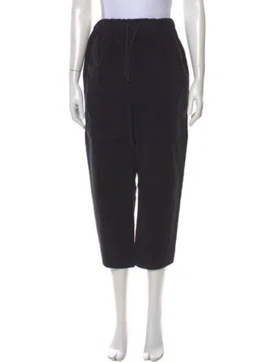 Pre-owned Album Di Famiglia Straight Leg Pants In Black