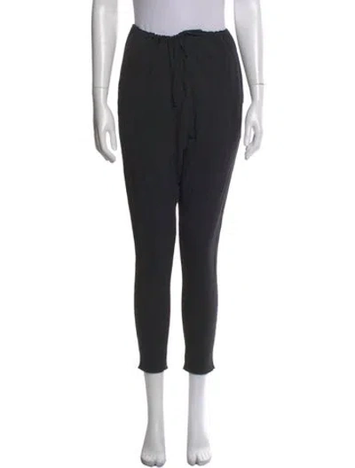 Pre-owned Album Di Famiglia Straight Leg Pants In Black