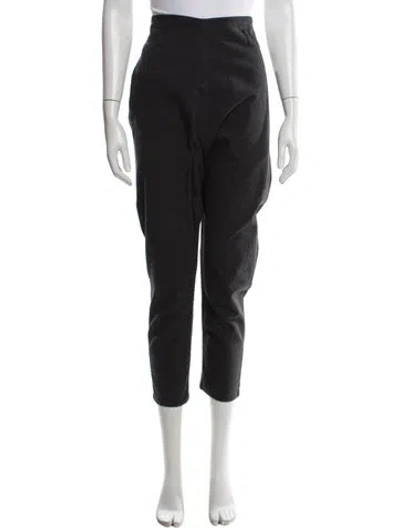Pre-owned Album Di Famiglia Straight Leg Pants In Black