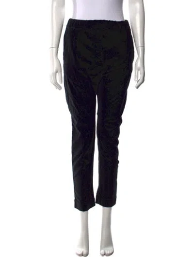 Pre-owned Album Di Famiglia Straight Leg Pants In Black