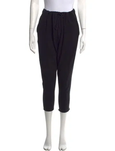Pre-owned Album Di Famiglia Straight Leg Pants In Black