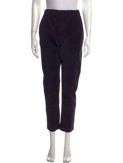 Pre-owned Album Di Famiglia Straight Leg Pants In Black