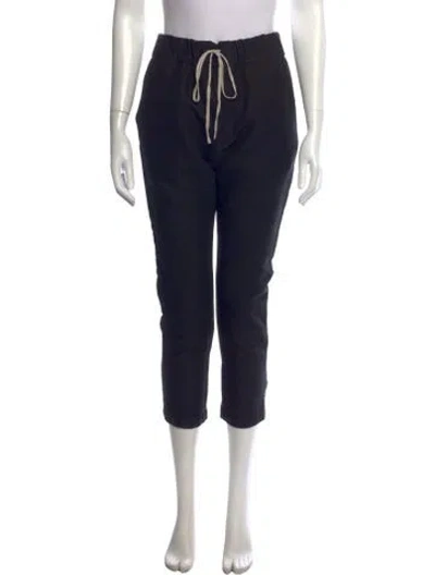 Pre-owned Album Di Famiglia Straight Leg Pants In Black