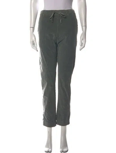 Pre-owned Album Di Famiglia Straight Leg Pants In Green