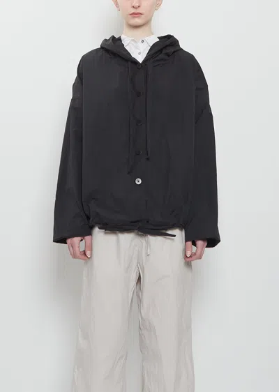 Album Di Famiglia Technical Taffeta Hooded Jacket In Black