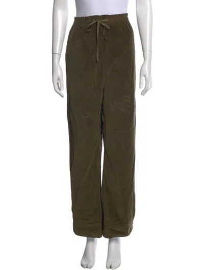 Pre-owned Album Di Famiglia Wide Leg Pants In Green