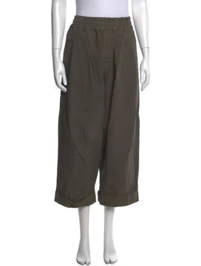 Pre-owned Album Di Famiglia Wide Leg Pants In Green