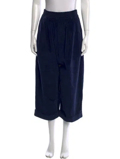 Pre-owned Album Di Famiglia Wide Leg Pants W/ Tags In Blue