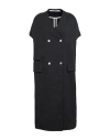 Album Di Famiglia Woman Midi Dress Charcoal Size L Cotton, Viscose, Wool, Elastane In Black