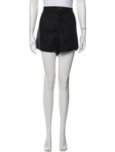 Pre-owned Albus Lumen Linen Mini Shorts In White