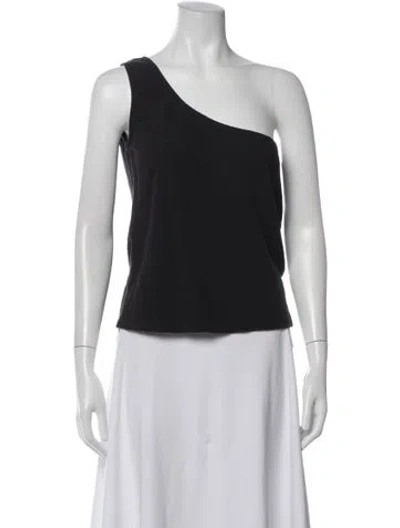 Pre-owned Albus Lumen One-shoulder Sleeveless Top In Black