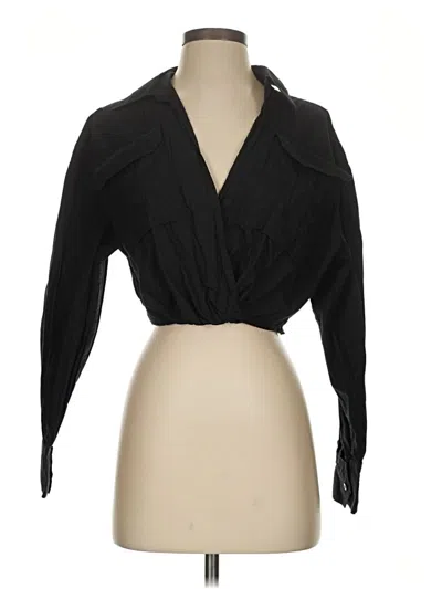 Pre-owned A.l.c 3/4 Sleeve Blouse In Black
