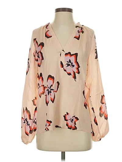 Pre-owned A.l.c 3/4 Sleeve Blouse In Brown