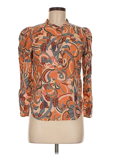 Pre-owned A.l.c 3/4 Sleeve Blouse In Orange