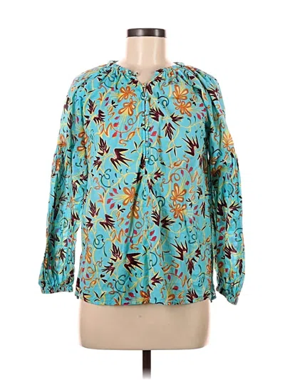 Pre-owned A.l.c 3/4 Sleeve Blouse In Teal