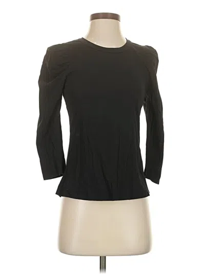 Pre-owned A.l.c 3/4 Sleeve Top Black Boatneck Tops