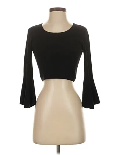 Pre-owned A.l.c 3/4 Sleeve Top Black Boatneck Tops
