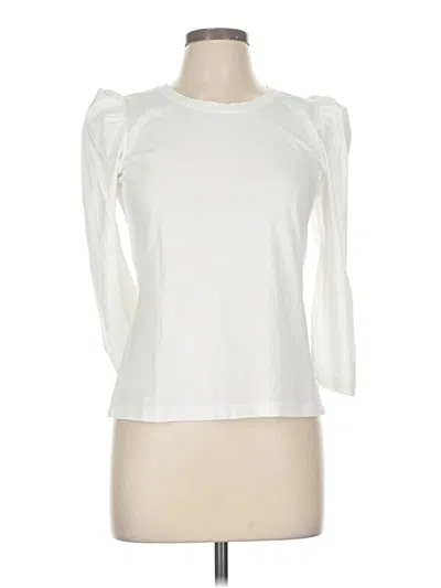 Pre-owned A.l.c 3/4 Sleeve Top White Boatneck Tops