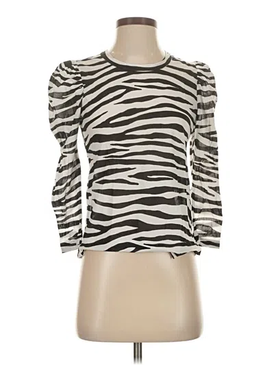 Pre-owned A.l.c 3/4 Sleeve T-shirt In Ivory