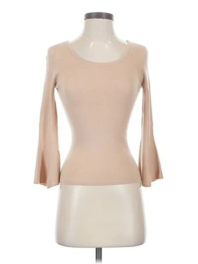 Pre-owned A.l.c 3/4 Sleeve T-shirt In Tan