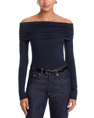 A.l.c A. L.c. Adeline Off-the-shoulder Top In Blue