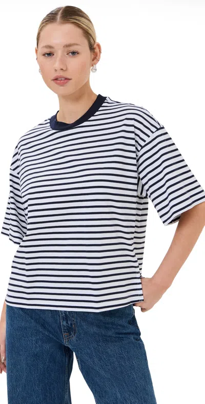 A.l.c A. L.c. Albie Tee White/navy Stripe