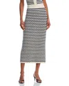 A.l.c . Alexis Knit Skirt In Parchment/navy Stripe
