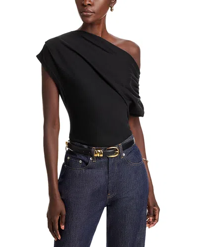 A.l.c A. L.c. Alice Asymmetric Draped Tee In Black