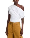 A.l.c A. L.c. Alice Asymmetric Draped Tee In White