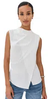 A.l.c Amira Ruched Sleeveless Top In Off-white In Off White