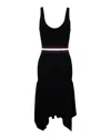A.l.c A. L.c. Anders Handkerchief Hem Knit Midi Dress In Black Viscose In Black