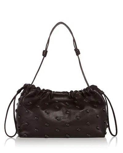 A.l.c A. L.c. Arlo Embellished Leather Shoulder Bag In Brown