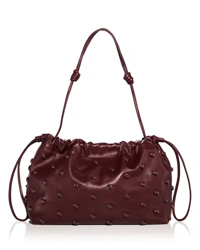 A.l.c A. L.c. Arlo Embellished Leather Shoulder Bag In Burgundy