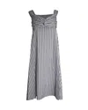 A.l.c A. L.c. Arsenio Off The Shoulder Striped Poplin Midi Dress In White Cotton In White