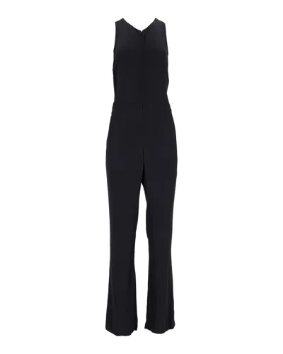 A.l.c A. L.c. Back Cut-out Olive Jumpsuit In Black Polyester