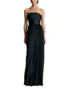 A.l.c . Bianca Pleated Strapless Gown In Forest