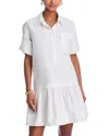 A.l.c Brooke Long-sleeve Drop-waist Mini Dress In White