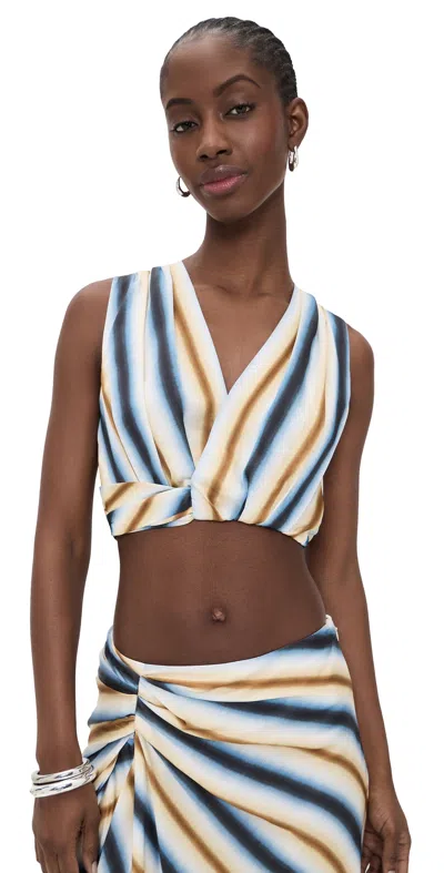 A.l.c A. L.c. Brooklyn Top Tahoe Blue/milk Chocolate In Multi