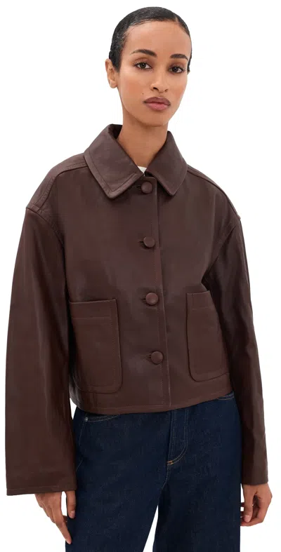 A.l.c A. L.c. Brooks Leather Jacket Milk Chocolate
