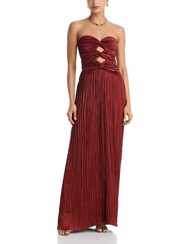 A.l.c A. L.c. Brynn Cut Out Strapless Gown In Brown