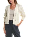 A.l.c A. L.c. Woman Cardigan Ivory Size M Merino Wool In Beige