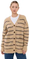 A.l.c A. L.c. Cody Cardigan Dark Taupe/navy In Dark Taupe/navy