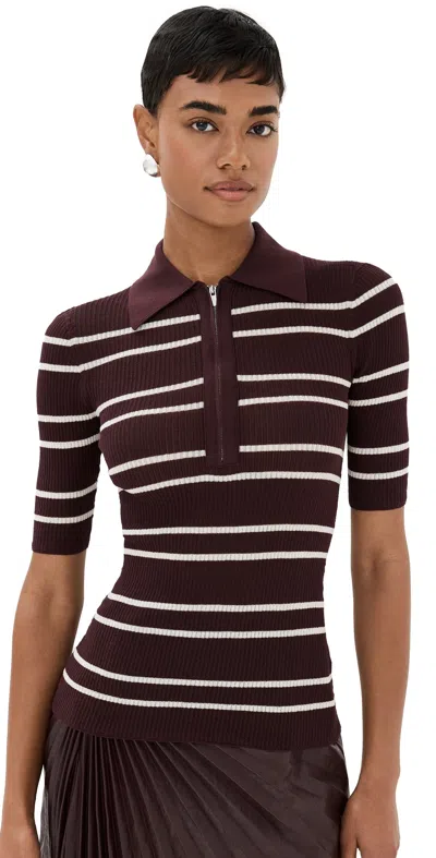 A.l.c A. L.c. Cooper Top Carob/white Wide Stripe
