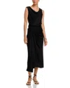 A.l.c Dara Sleeveless Satin Midi Dress In Black