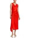 A.l.c A. L.c. Dara Draped Dress In Red