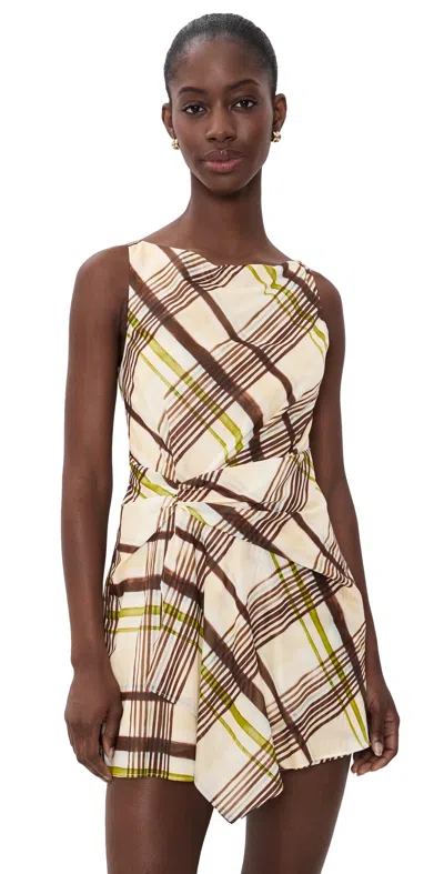 A.l.c A. L.c. Dea Dress Butter/ganache In Multi