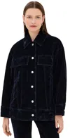 A.l.c Dean Velvet Jacket In Navy