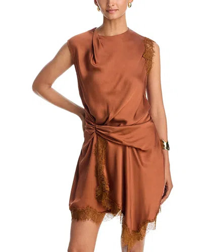 A.l.c A. L.c. Dion Asymmetric Mini Dress In Brown