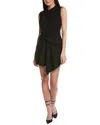 A.l.c Dion Draped Crepe Mini Dress In Multi