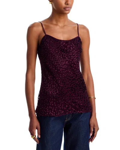 A.l.c A. L.c. Drew Silk Blend Spaghetti Strap Tank In Purple